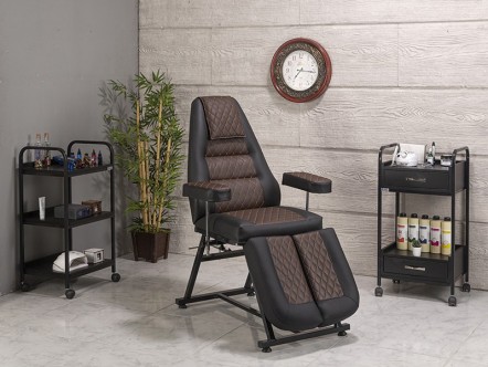 Stella-2 Dövme Koltuğu | Sırt ve Ayak Kısmı Hareketli | MC-4004