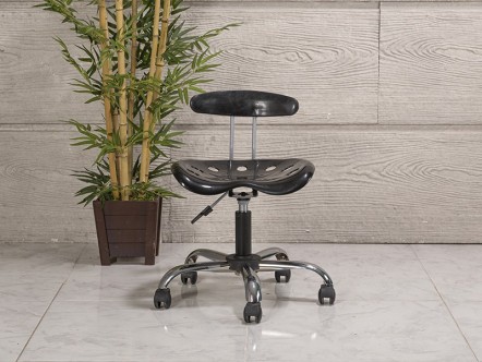 Dövmeci Sandalyesi | Plastik Oturaklı, Krom Ayaklı, Amortisörlü | MC-4208