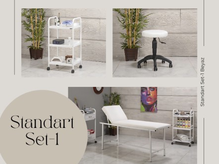 Standart Set-1 | Bakım Sedyesi, Tabure, Cihaz Sehpası | MC-6201