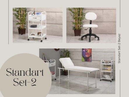 Standart Set-2 | Bakım Sedyesi, Tabure, Cihaz Sehpası | MC-6202