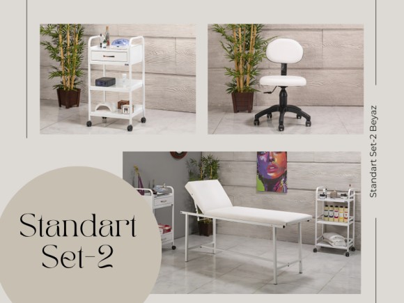Standart Set-2 | Bakım Sedyesi, Tabure, Cihaz Sehpası | MC-6202