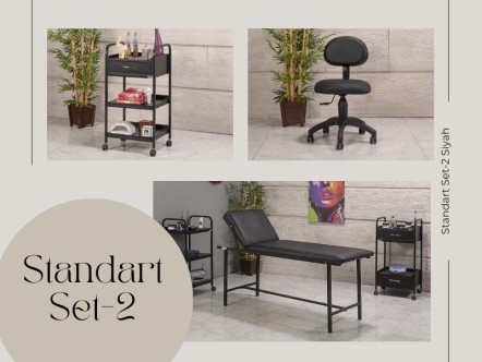 Standart Set-2 | Bakım Sedyesi, Tabure, Cihaz Sehpası | MC-6202