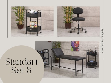 Standart Set-3 | Bakım Sedyesi, Tabure, Cihaz Sehpası | MC-6203