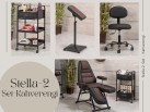 Stella-2 Dövme Koltuğu Seti - Kahverengi | 4'lü Set | MC-6312
