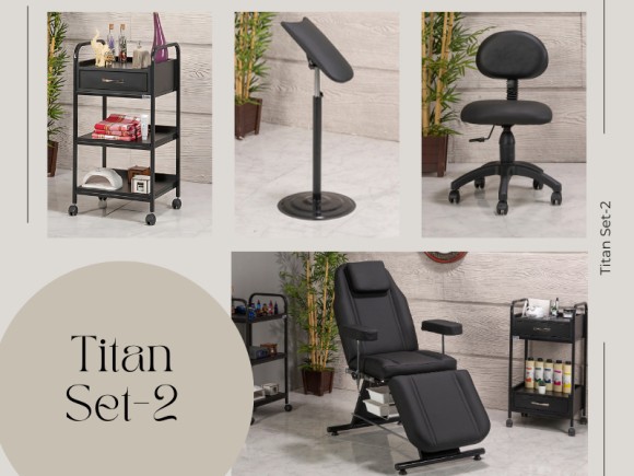 Titan Dövme Koltuğu Seti - Max | 4'lü Set | MC-6314