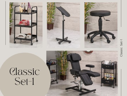 Classic Dövme Koltuğu Seti - Eko | 4'lü Set | MC-6322