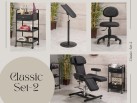 Classic Dövme Koltuğu Seti - Max | 4'lü Set | MC-6323