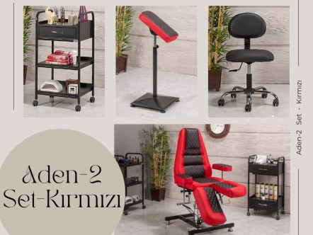 Aden-2 Dövme Koltuğu Seti | 4'lü Set | MC-6326