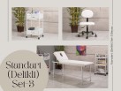 Standart Set-3 | Bakım Sedyesi (Delikli), Sandalye, Cihaz Sehpası | MC-6403