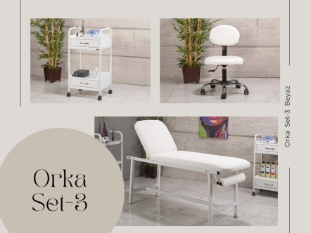 Orka Set-3 | Bakım Sedyesi, Sandalye, Cihaz Sehpası | MC-6206