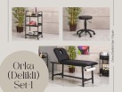 Orka Set-1 | Bakım Sedyesi (Delikli), Tabure, Cihaz Sehpası | MC-6404
