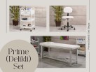 Prime Set | Bakım Sedyesi (Delikli), Sandalye, Cihaz Sehpası | MC-6407