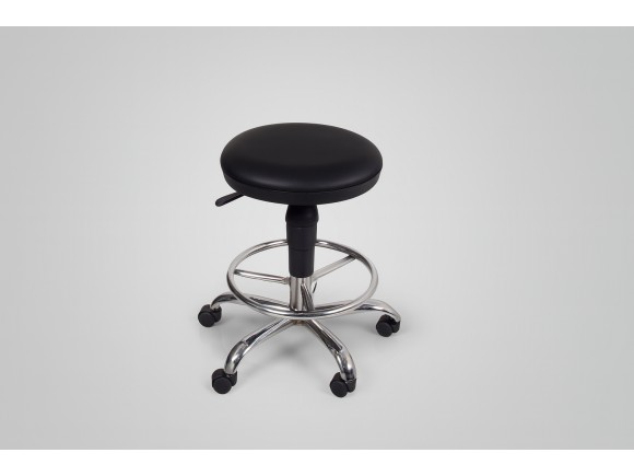 Dövme ve Piercing Stüdyo Taburesi | Krom Ayaklı Çemberli MC-4214
