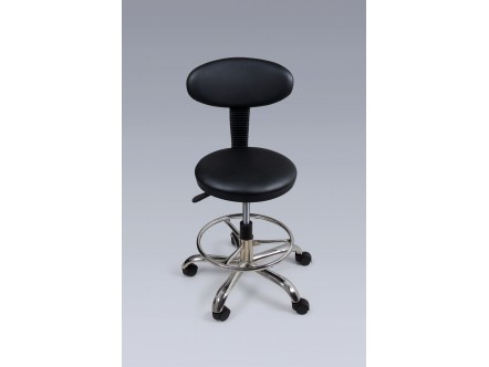 Dövme ve Piercing Stüdyo Sandalyesi | Krom Ayaklı Çemberli MC-4215