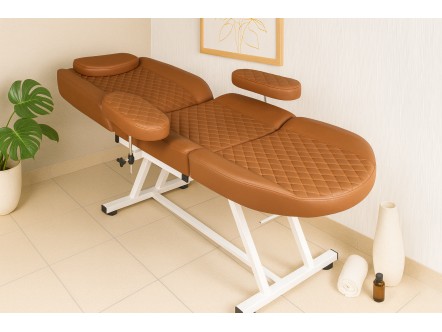 Petra | Manuel Muayene Koltuğu | Beyaz Profil - Taba Döşeme | MC-3023