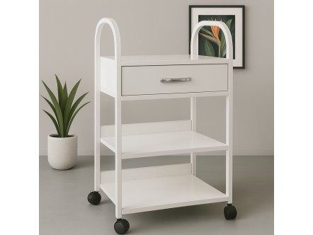 Sofia Tek Çekmeceli 2 Raflı Etajer, Servis Sehpası | MC-5027