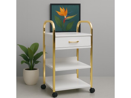 Sofia Tek Çekmeceli 2 Raflı Etajer, Servis Sehpası | MC-5029