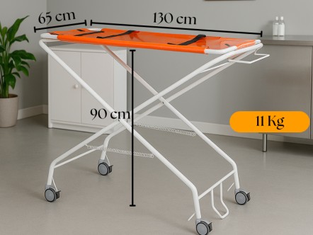 Katlanabilir Veteriner Acil Taşıma Sedyesi Tekerlekli | MC-2312