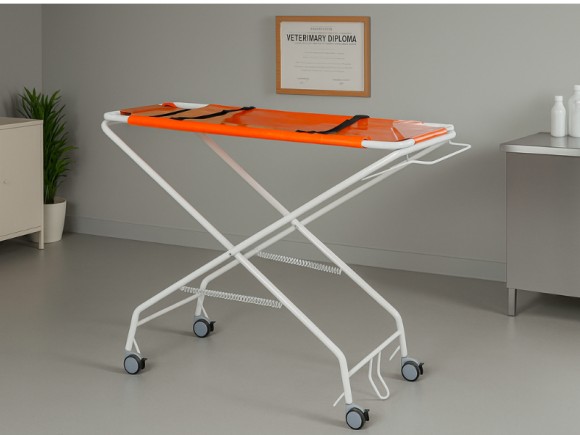 Katlanabilir Veteriner Acil Taşıma Sedyesi Tekerlekli | MC-2312