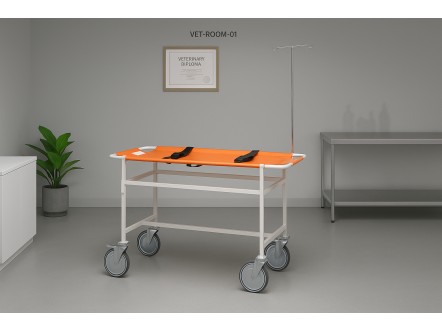 Arabalı Veteriner Acil Taşıma Sedyesi | MC-2313