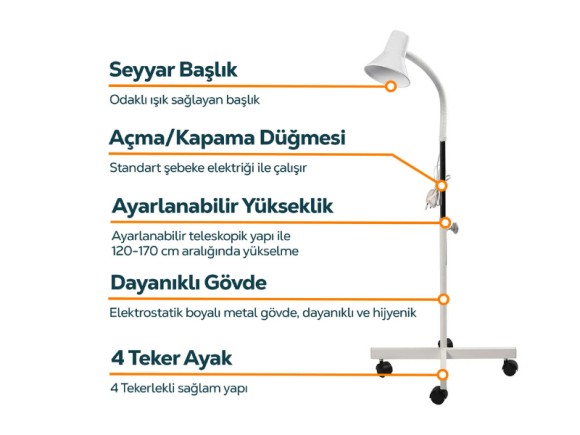 Seyyar Ayaklı Muayene Lambası MC-5406