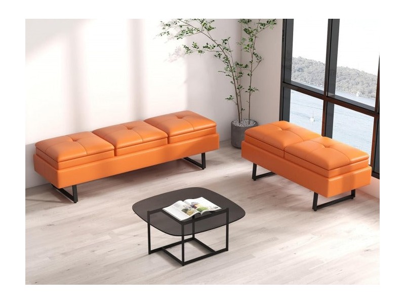 Paris Metal Ayaklı Bekleme Koltuğu - 2'li | MC-5321