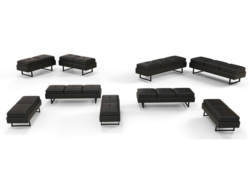 Paris Metal Ayaklı Bekleme Koltuğu - 3'lü | MC-5322