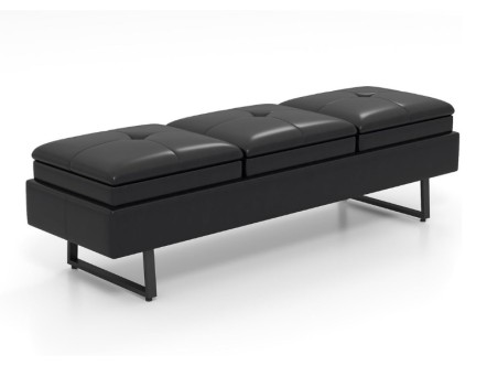 Paris Metal Ayaklı Bekleme Koltuğu - 3'lü | MC-5322