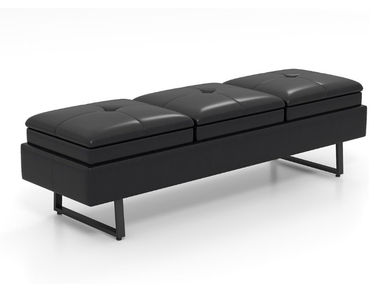 Paris Metal Ayaklı Bekleme Koltuğu - 3'lü | MC-5322