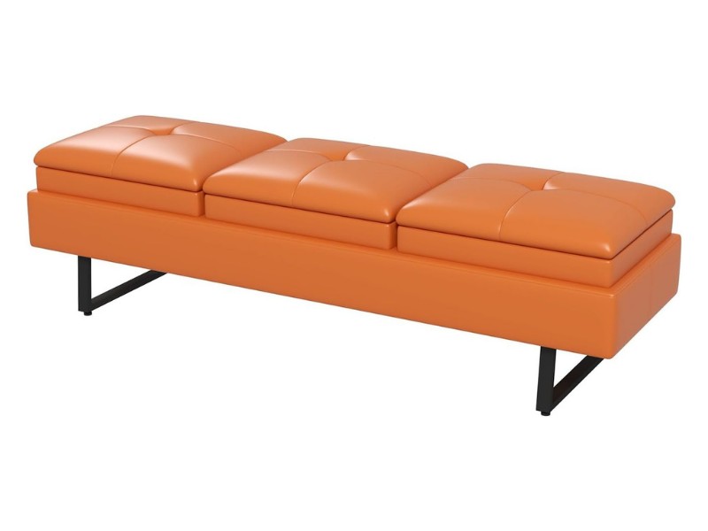 Paris Metal Ayaklı Bekleme Koltuğu - 3'lü | MC-5322