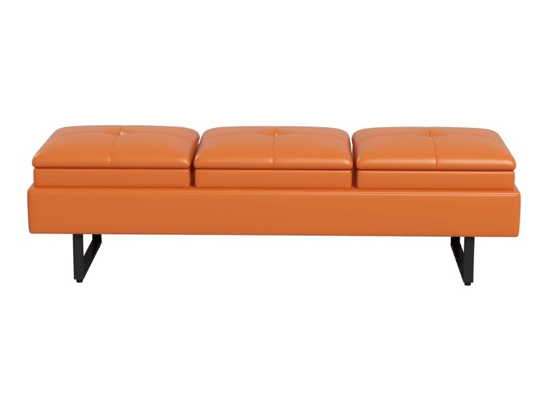 Paris Metal Ayaklı Bekleme Koltuğu - 3'lü | MC-5322