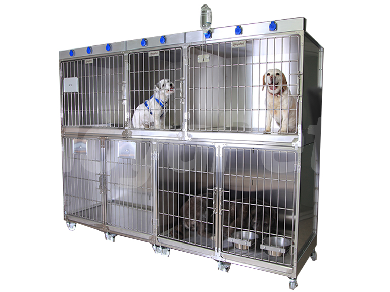 Büyük ırk paslanmaz köpek kafesi