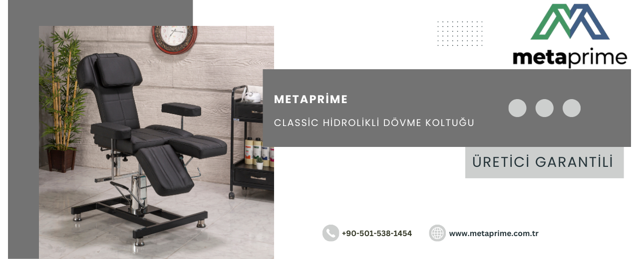 Classic Dövme Koltuğu MC-4008 – Hidrolik Yükseklik Ayarlı, Çok Açılı Profesyonel Model