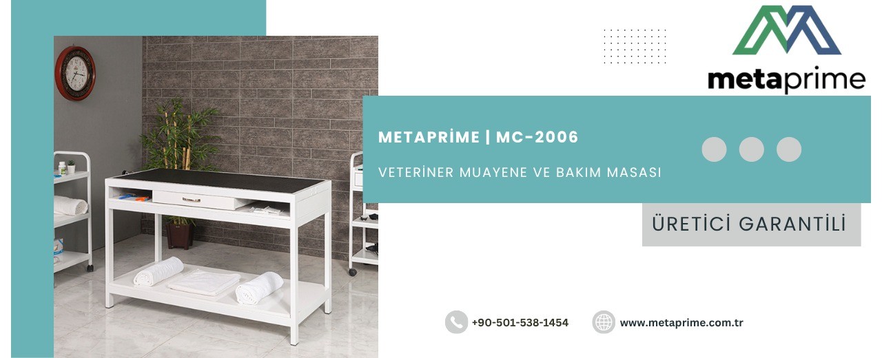 MetaPrime Veteriner Muayene Masası – Profesyonel ve Dayanıklı Çözümler