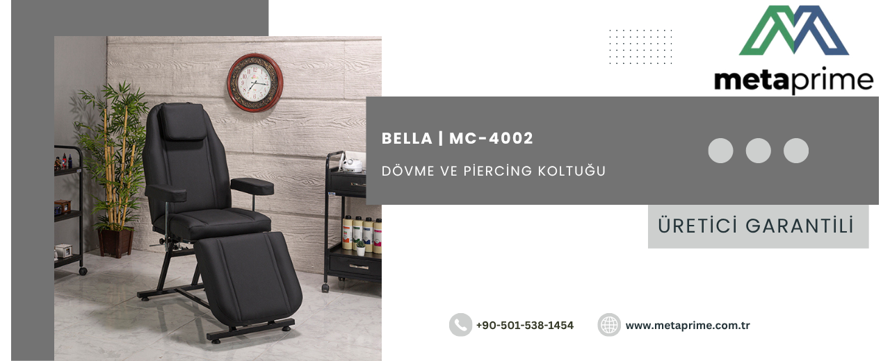 Dövme Koltuğu ve Tattoo Sedyesi Modellerinde Profesyonel Konfor | Bella MC-4002