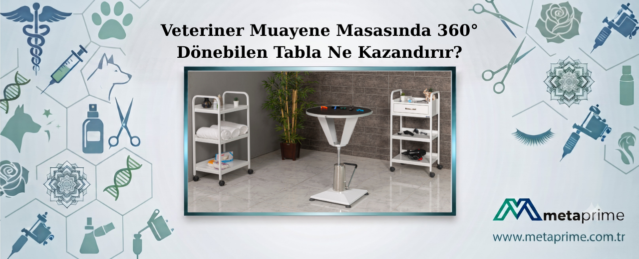 Veteriner Muayene Masasında 360° Dönebilen Tabla Ne Kazandırır?