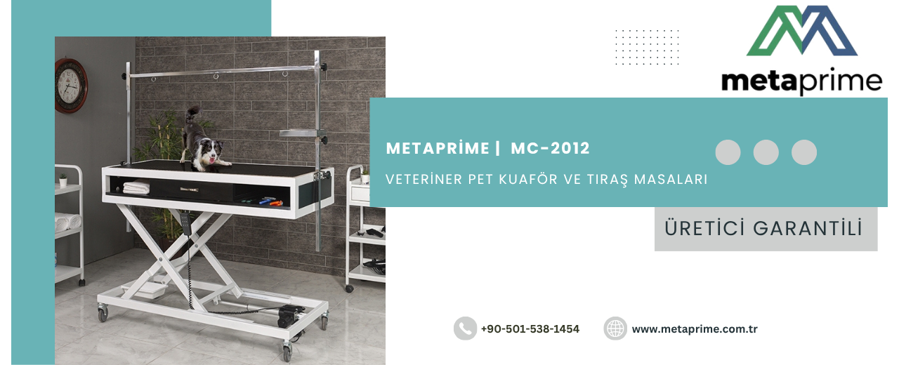 Profesyonel Pet Kuaför Masası | Elektrikli ve Çekmeceli Tıraş Masası