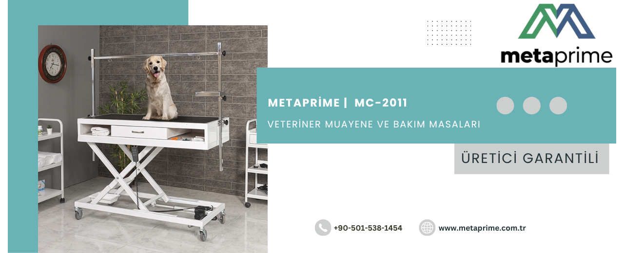 Veteriner Muayene Masası MC-2011 | Dayanıklı Veteriner Masası ve Hekim Malzemeleri