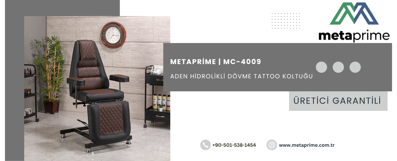 Aden Dövme Koltuğu MC-4009 | Profesyonel Dövme Koltuğu Fiyatları ve Seti