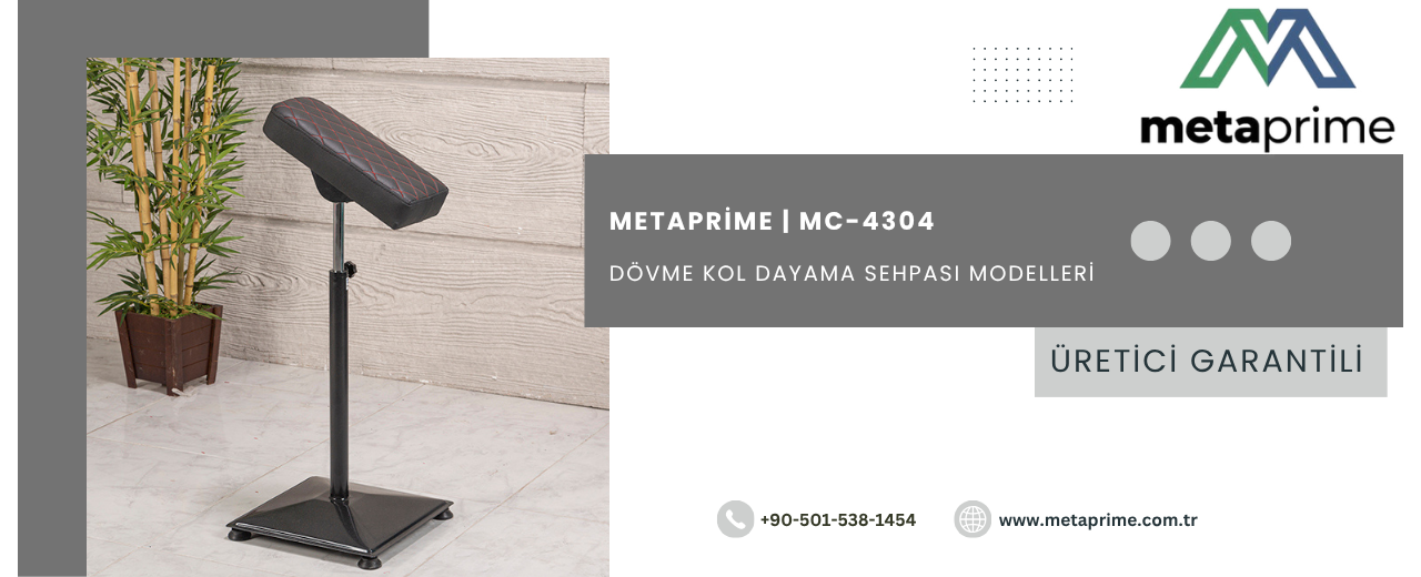 Prizma Ayaklı Kol Dayama Sehpası | Profesyonel Dövme Kol Sehpası MC-4304